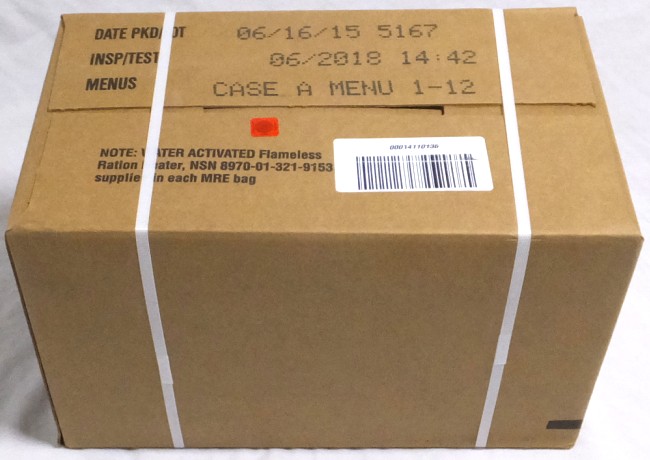 未開封*2018年検品！★米軍戦闘食MREレーション ケースA*★ミリメシ非常食