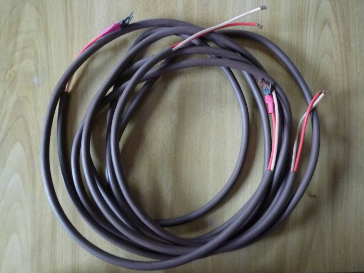 送料無料 ケンウッド製スピーカーケーブル OFC ケーブル 3m×2本