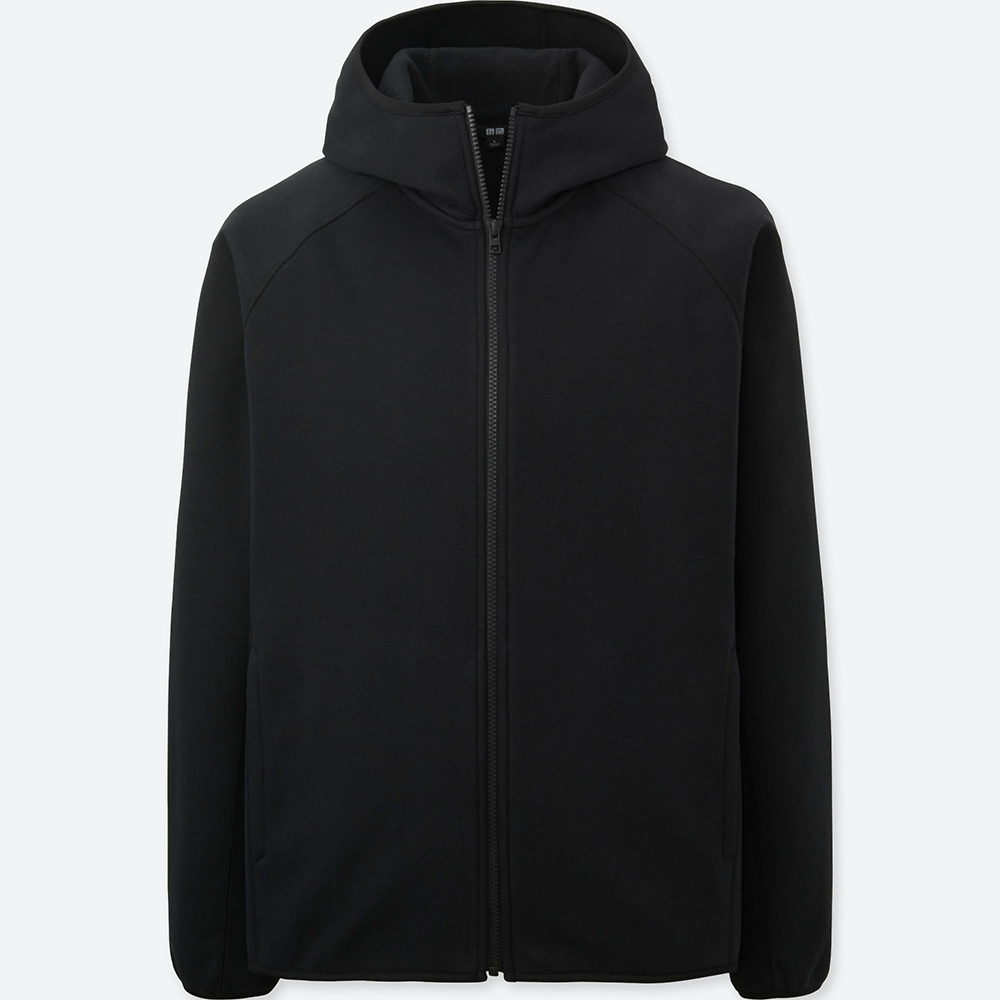 UNIQLO ブロックテックフリースパーカ　黒　　　　　　M