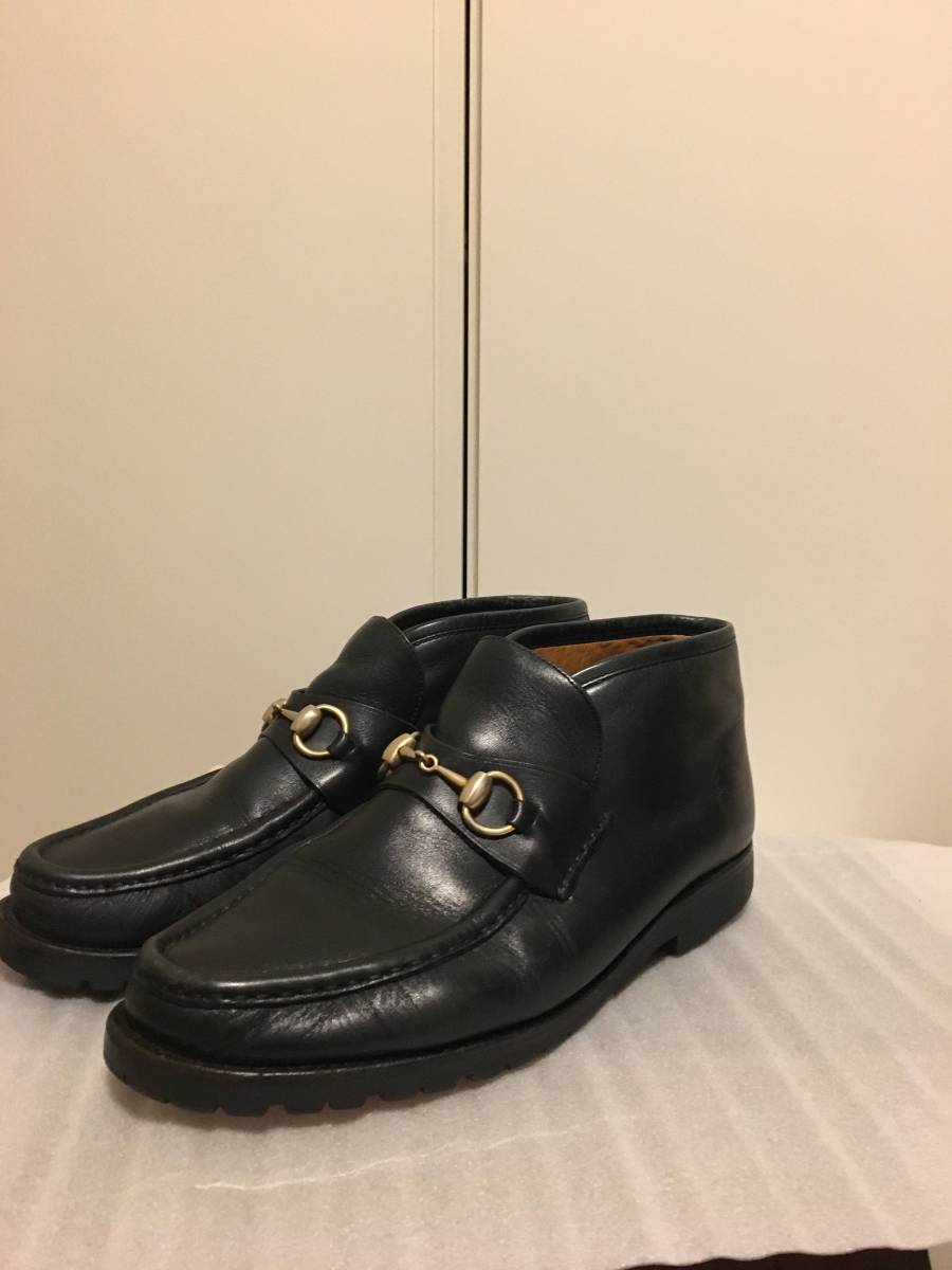 GUCCI ホースビットローファー ショートブーツ 黒 41 GUCCI ホース