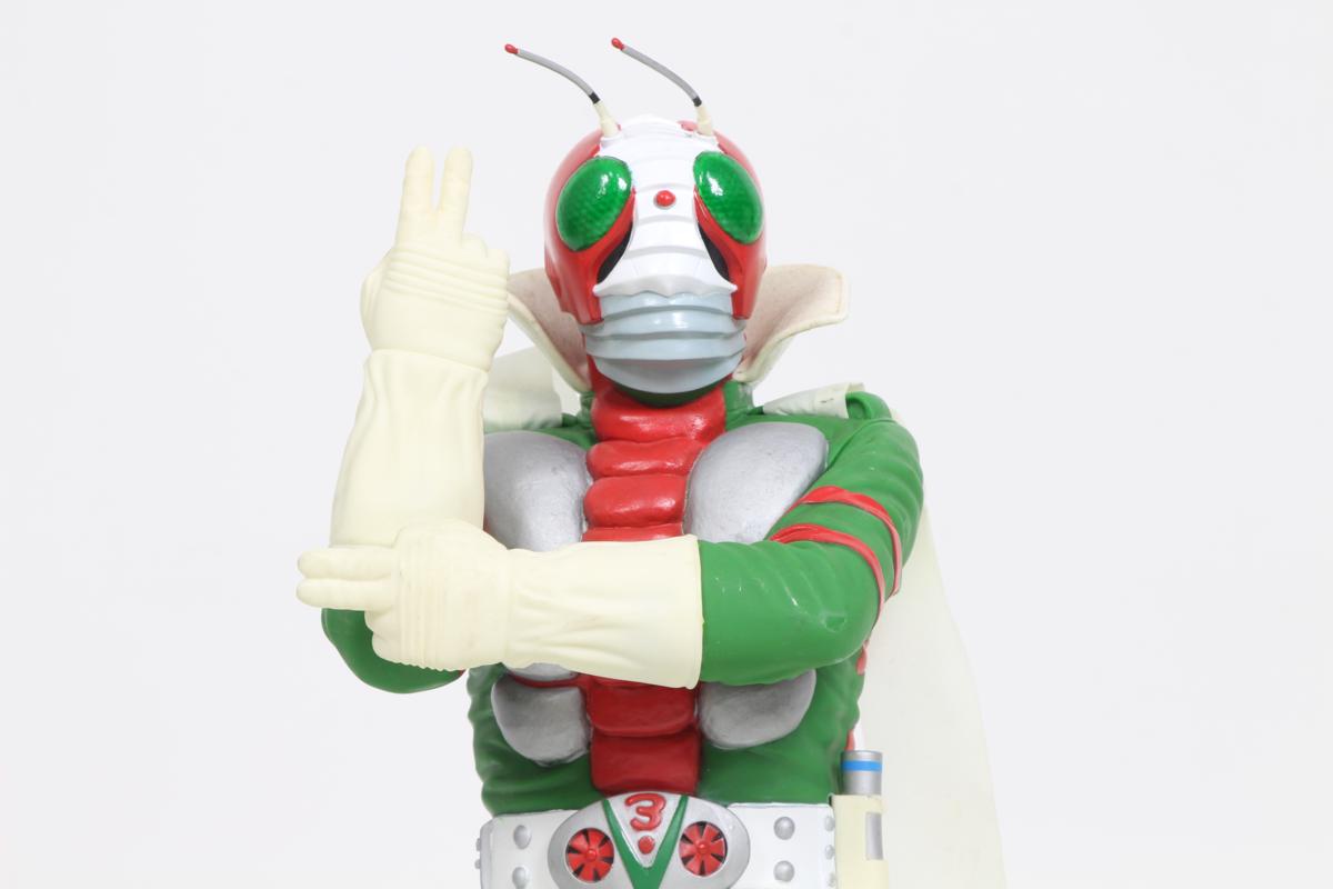 1999年当時物・未開封仮面ライダーV3 DXビッグサイズ ソフビ 仮面