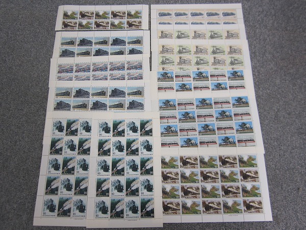 Ｒく２　切手　記念切手　鉄道　ＳＬ　鉄道１００年記念1972　など　額面約3500円分　まとめて　美品　未使用品　コレクション