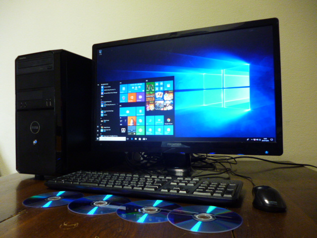 爆安!! 即決で年内可!! DELL Win10 Pro 64bit MSOffice 4コア Q8200 2.33G メモリ4G HDD500GB ブルーレイ Win10リカバリ領域+DVD4枚!!