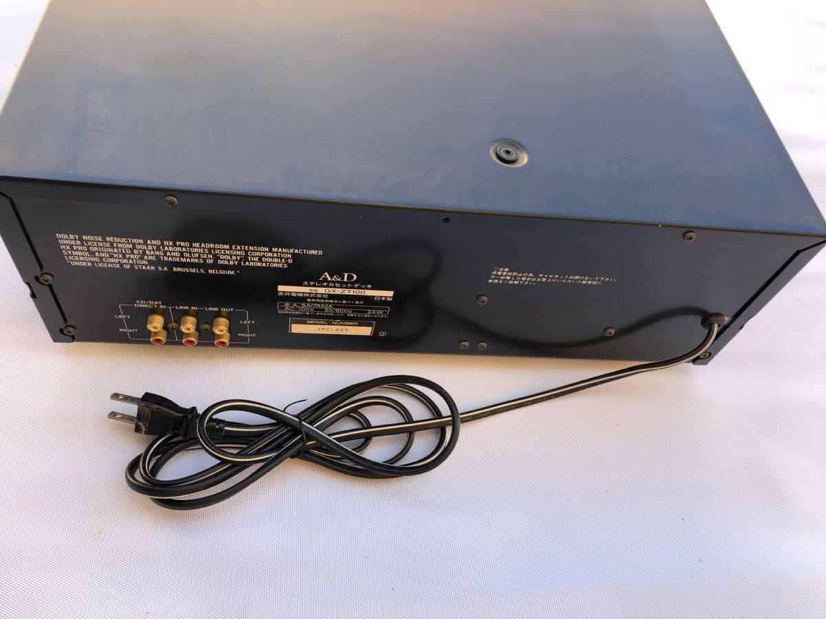 A&D GX-Z7100EX カセットデッキ ジャンク品 A&D GX-Z7100 カセットデッキ ジャンク