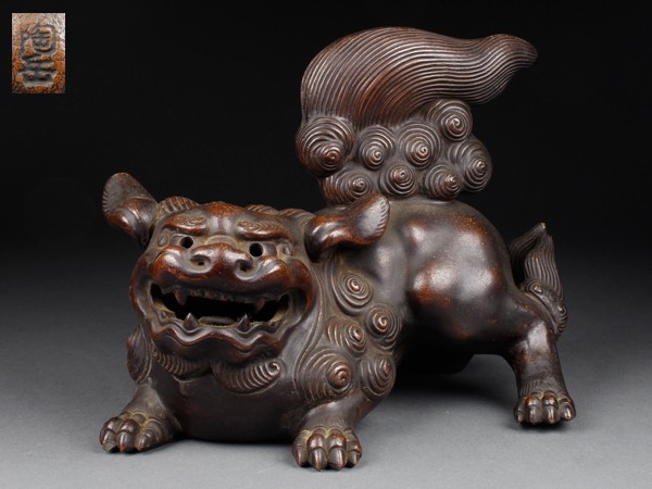 宇】備前焼 森陶岳作 獅子置物 KD383 【公式通販】