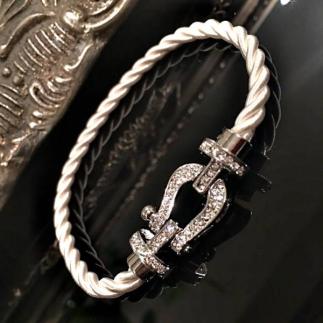 新作 フォース ブレスレット ラ フレッド LA fred 10 zqz 金 黒a 金