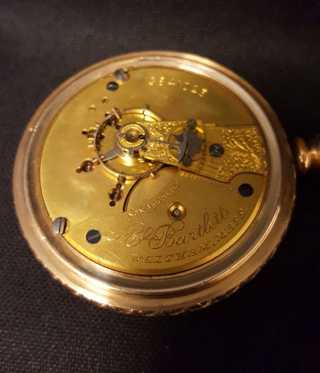 Bonhams : Waltham. A fine and rare 14K gold open face 