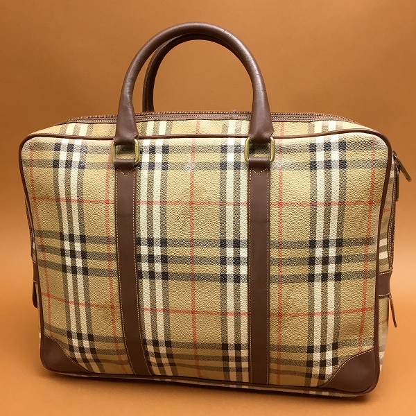 バーバリー ロンドン レザー 書類カバン メンズ バッグ ビジネスバッグ ブリーフケース 茶ブラウン チェック柄 A6 ブリーフケース 書類かばん 売買されたオークション情報 Yahooの商品情報をアーカイブ公開 オークファン Aucfan Com