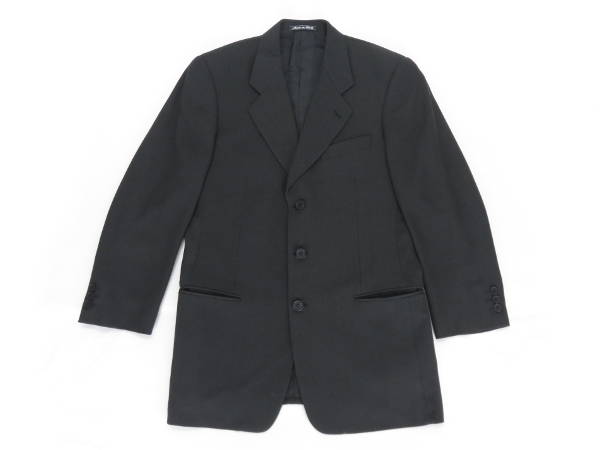 1円 ジョルジオ アルマーニ メンズ ウール混 スーツ 48 ダークグレー HS344