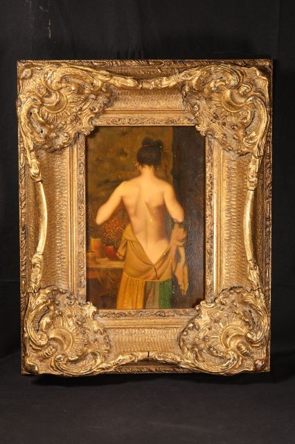 CARVERS ＆ GILDERS 『 アンティーク　絵画　裸婦 』 時代　額装 希少　入手困難　額サイズ縦49.2cm横34cm　（DC20399） CARVERS＆GILDERS『アンティーク　絵画　裸婦』時代　額装希少　入手困難　額サイズ縦49