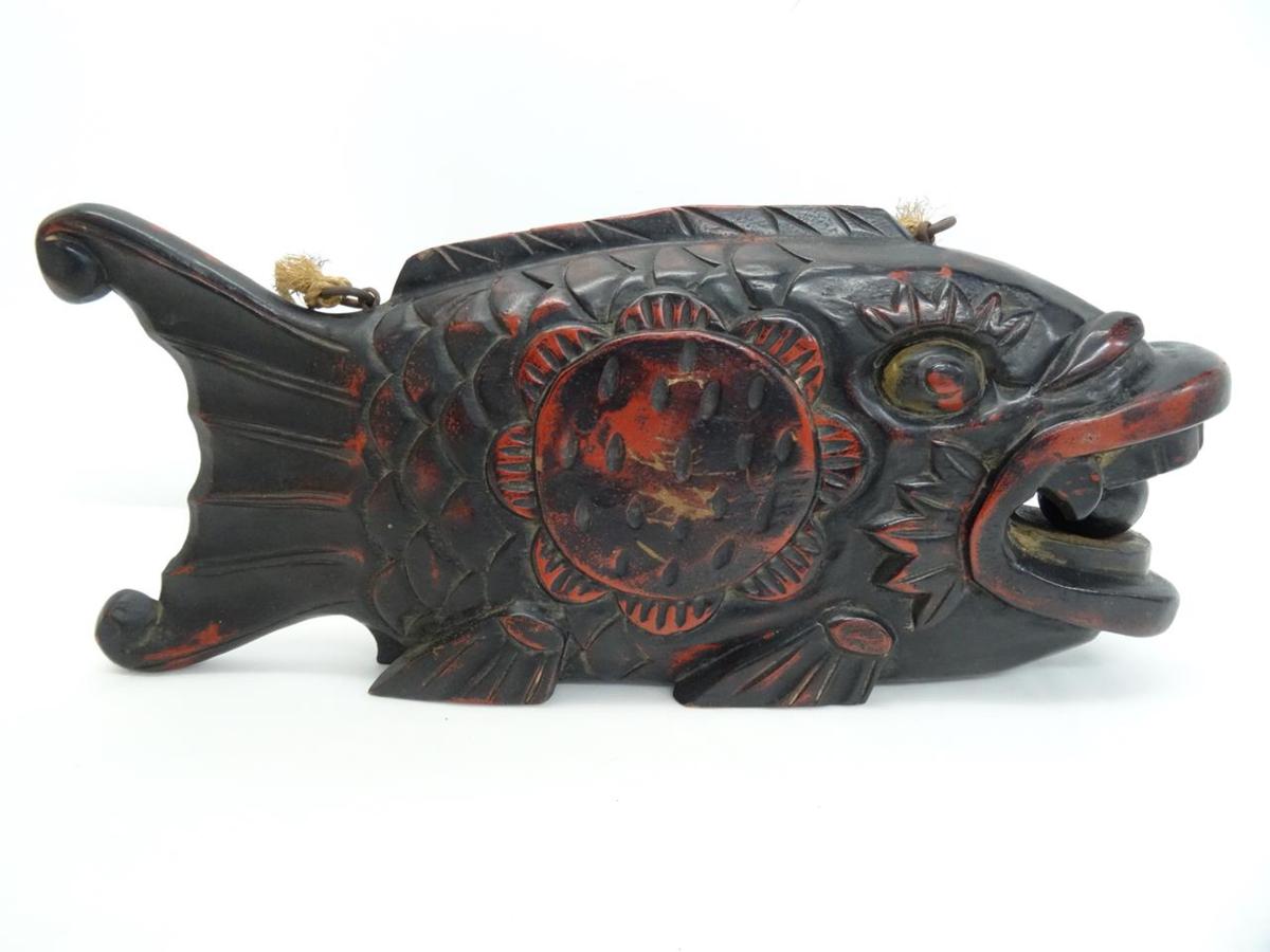 時代物 魚板（ぎょばん）、魚鼓（ぎょく）、開（かいぱん）⁄ 木製 仏具