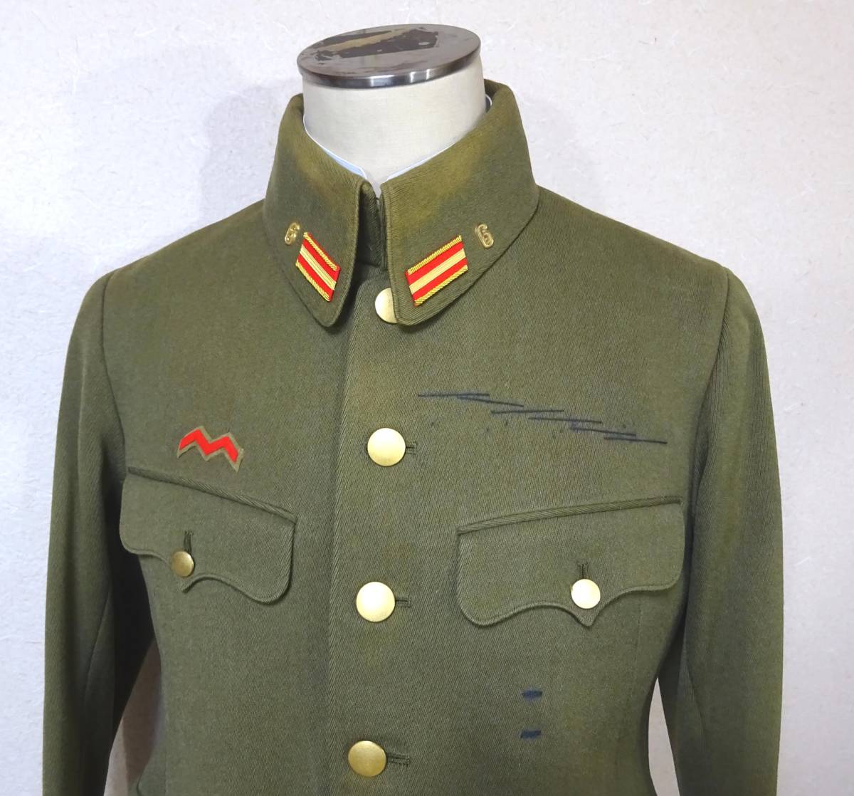 旧日本陸軍・将校用九八式冬軍衣、軍袴（昭五式の仕立て直し品、複製