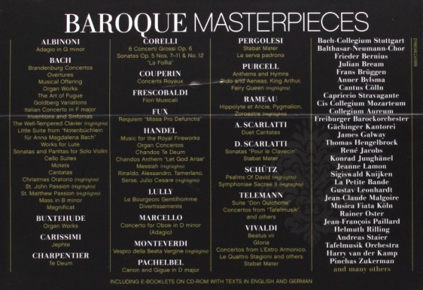 ◎未開封◎　SONY／BMG「バロック音楽傑作集」　BAROQUE MASTERPIECES　60枚組・限定盤