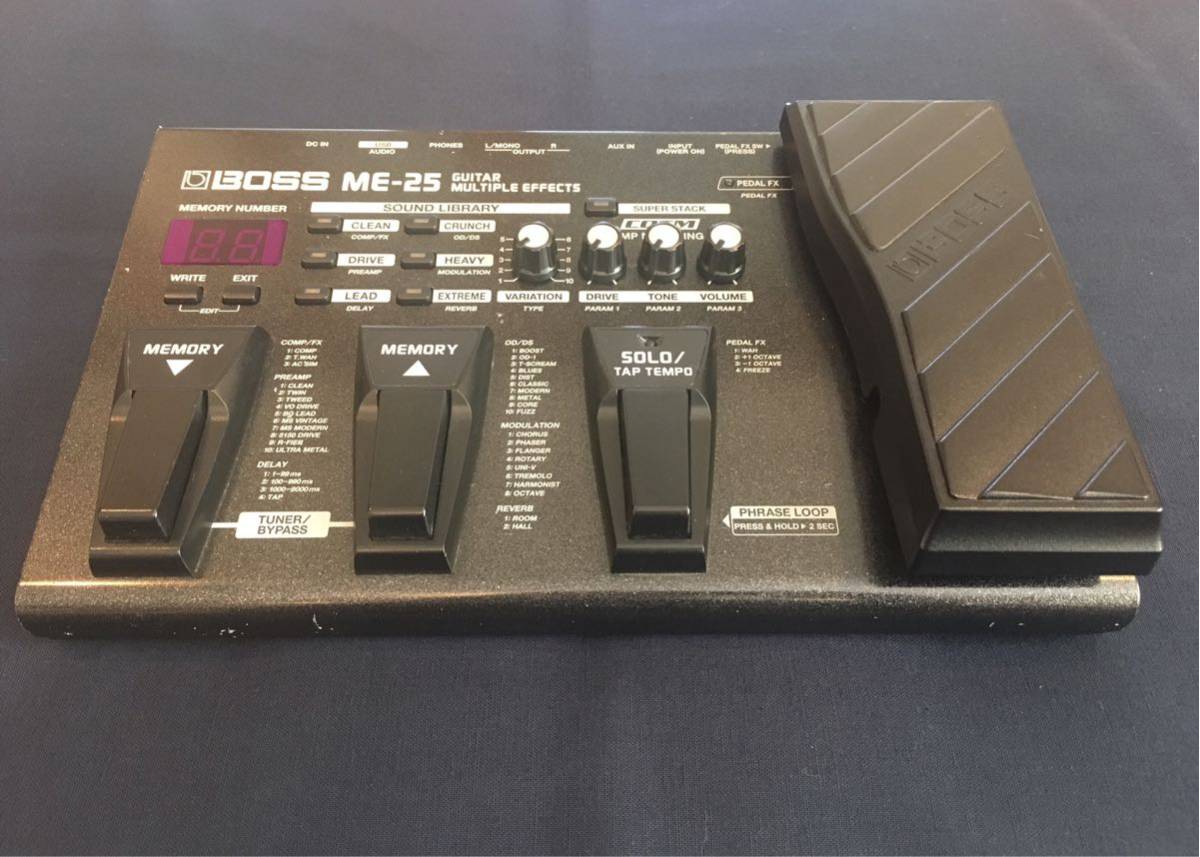 美品】 BOSS ME-25 取扱説明書 ACアダプター付き 完動品 送料799円