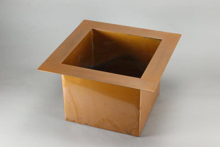 炉落とし 炉壇 茶道具 銅 炉壇 茶道具 銅炉壇 富悦作 別