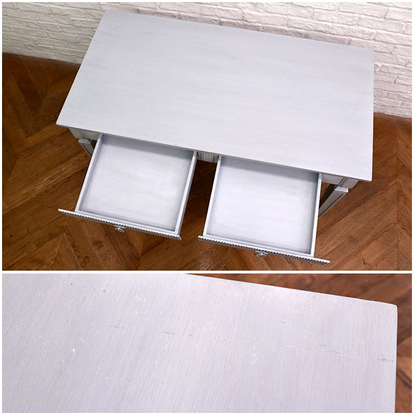 IZ26667I◎フランス BLANC D'IVOIRE ブランディボアール 机 ダイニング