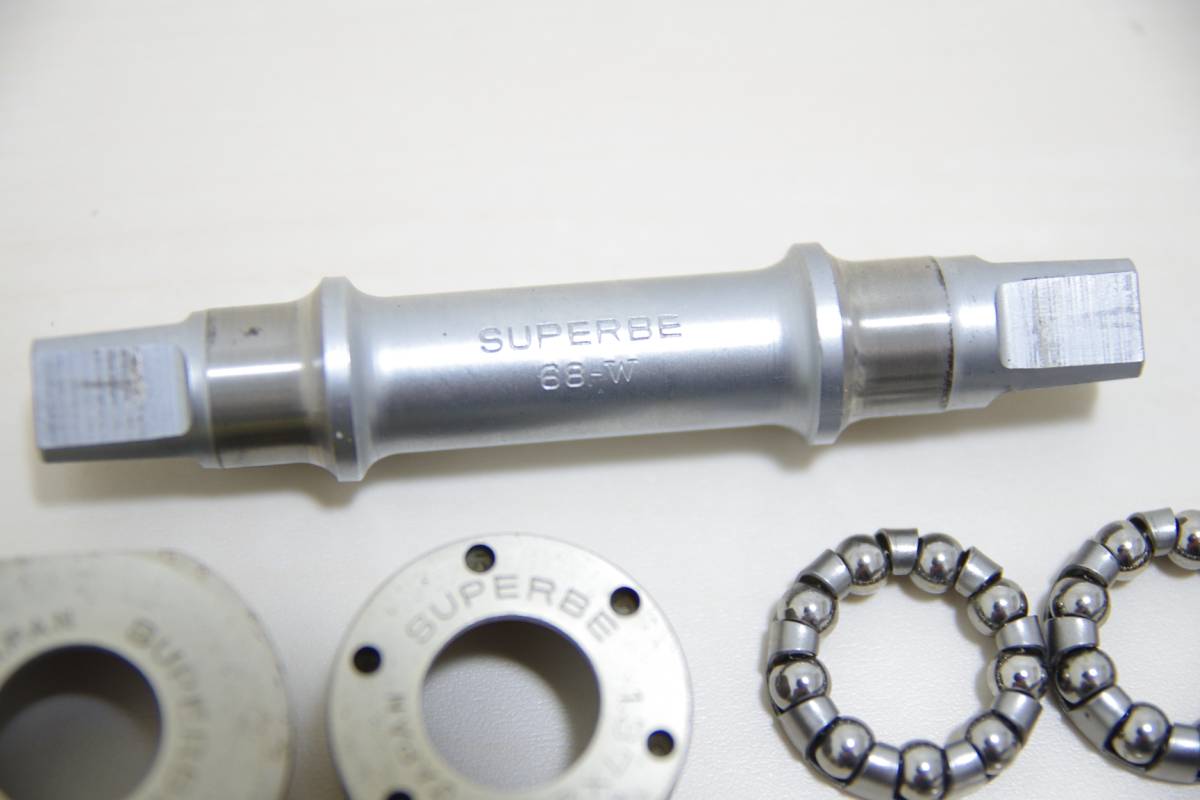 当時物フルセット！SUNTOUR 初期SUPERBE BBセット 機軸112mm 68-W ヴィンテージ 1970年代