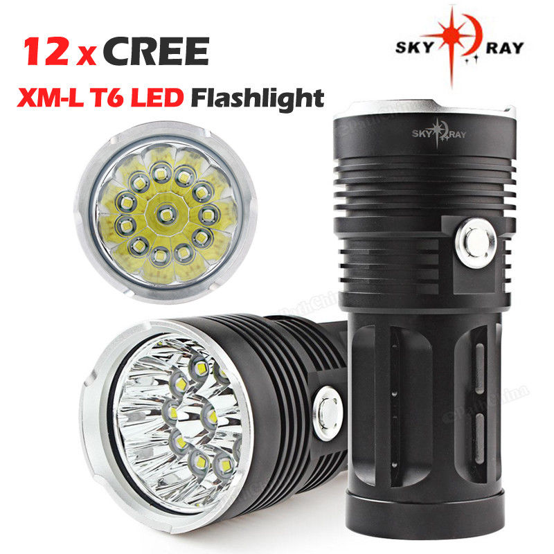 【☆お得　2個で1セット☆】新品☆未使用☆即納☆LED懐中電灯 CREE XM-L T6　SKYRAY　防水