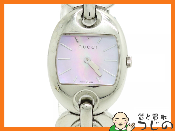 GUCCI グッチ マリーナチェーン 3PD ブラック文字盤 ステンレス 質屋