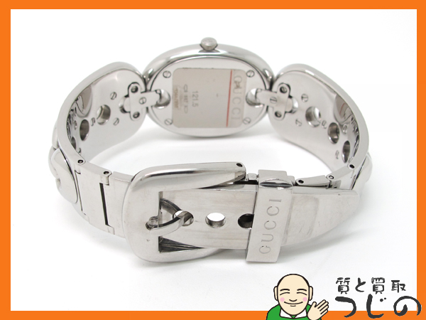 GUCCI グッチ マリーナチェーン 3PD ブラック文字盤 ステンレス 質屋