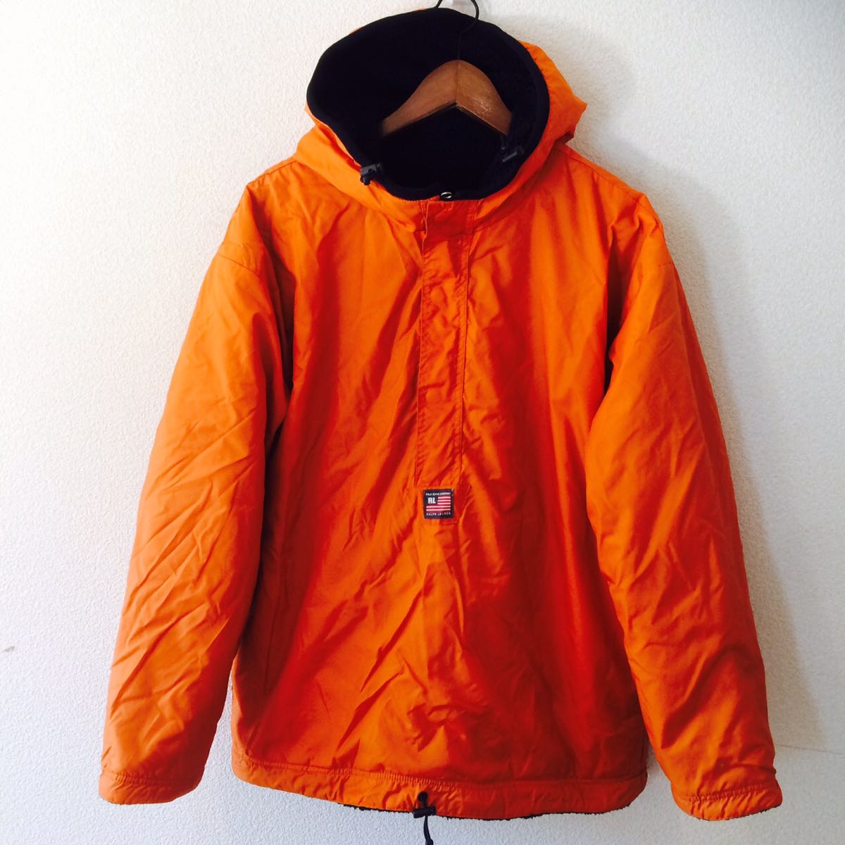 Polo Ralph Lauren Big Logo ストレート ラルフローレン POLO JEANS COMPANY ポロジーンスカンパニー リバーシブル アノラックパーカー ボアフリース×ナイロン