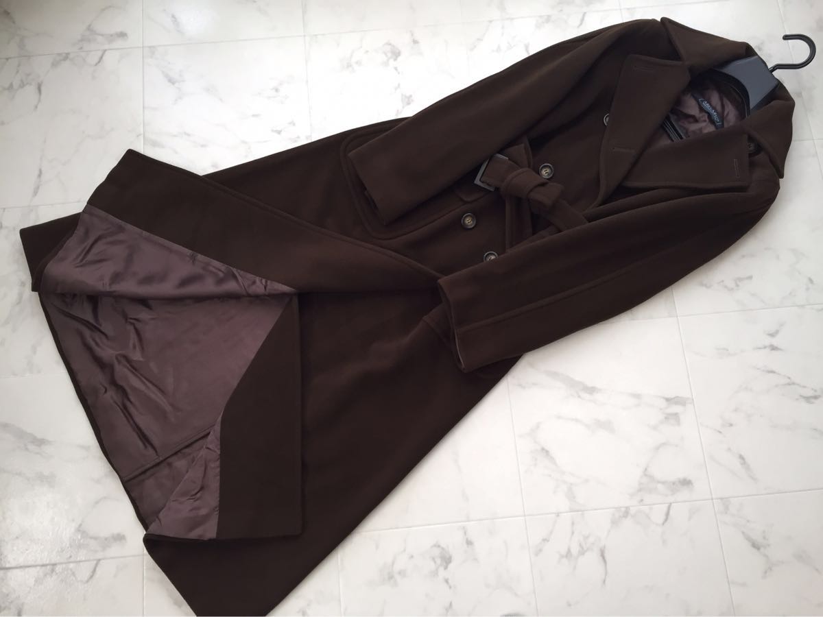 MaxMara マックスマーラ ヴァージンウール ベルテッド コート 40
