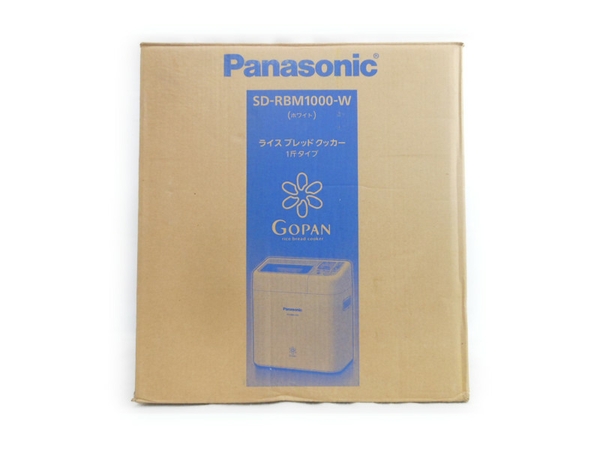 未使用 Panasonic パナソニック GOPAN ゴパン SD-RBM1000-W ライスブレッドクッカー ホワイト N2898826