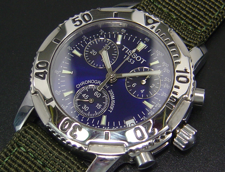 送料140円 ジャンク ティソ クロノグラフ メンズ 腕時計 動品 クォーツ ミリタリー ベルト チソット tissot mens watch