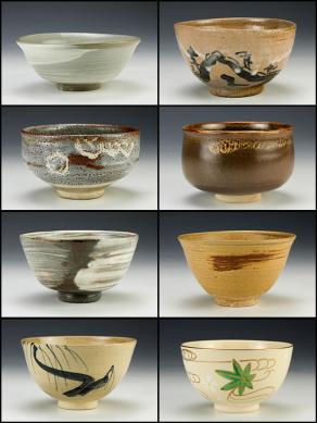茶道具　茶碗　茶道　セット　陶器　置物　インテリア　工芸品　美術品　A2861 茶道具 初心者茶道セット 抹茶セット 岡本八 セット 5点セット 茶碗