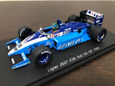 リジェ JS27 #26 J.ラフィー 1986 US GP 2位 ジタン タバコカスタム 1/43 スパーク
