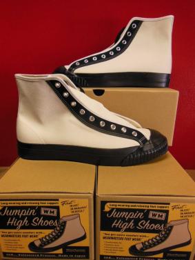 新品アトラクションズ /White-Black/サイズ27.0cm Attractions WEARMASTERS Lot.408 Jumpin’ High Shoes 白X黒スニーカー50S