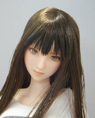 1&frasl;6（２７㎝素体用）カスタムドールヘッド 87（オビツ０１普通肌 植毛
