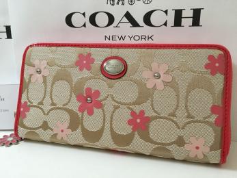 coach コーチ デイジーフローラルラウンドファスナー長財布 F51339 