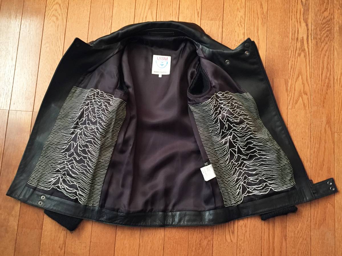 アンダーカバー 装飾袖ニット レザー ライダース ジャケット 