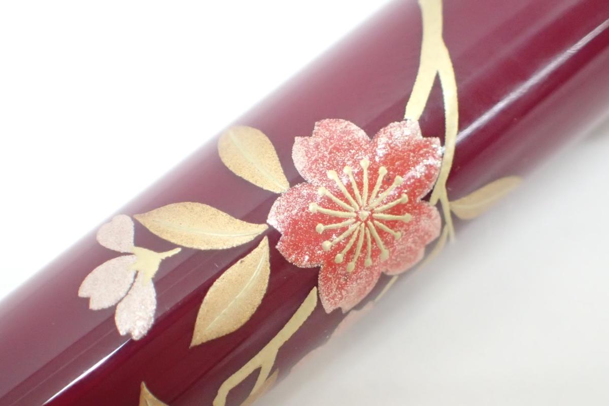 プラチナ 万年筆 ＃3776 昇峰 金蒔絵 朱色 ケース付 Platinum JAPAN