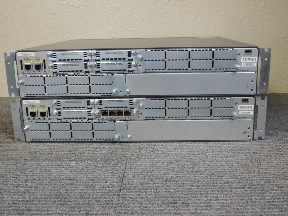★NEC（Cisco） 2800 シリーズ 2821 V05 / 2821 V02 2台セット 初期化済★中古②