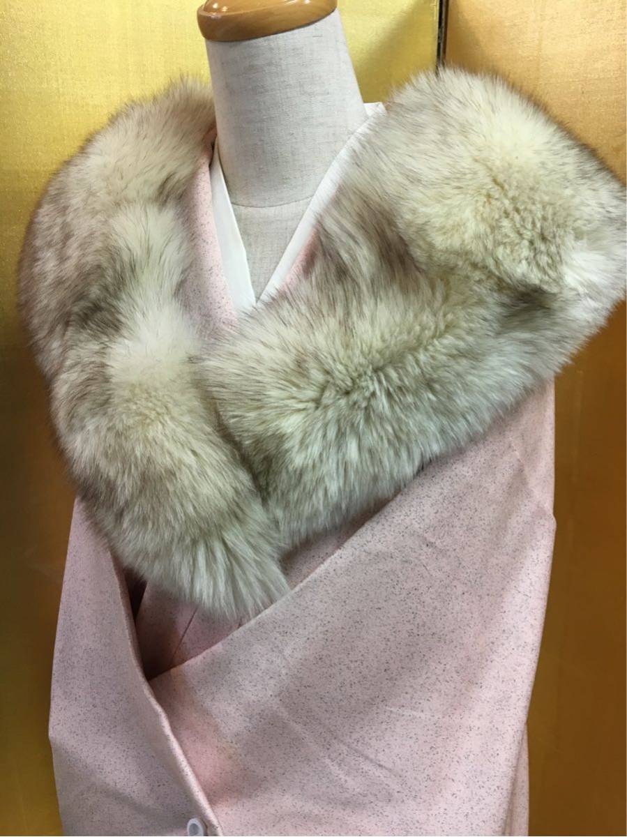 ■極上の逸品■超高級ショール■今年最後の出品■今回限り■ブルーフォックス■毛皮■お勧め