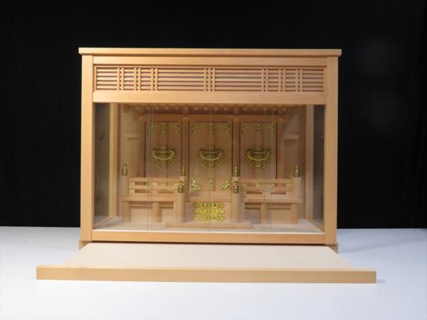 総ケヤキ材 金具なし無双作 精密細工 別注品 最高級品 特大号 入母屋造