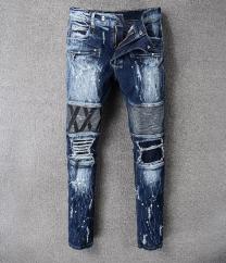 BALMAIN バルマン デニム ジーンズ ダメージ加工 バイカーデニムパンツ