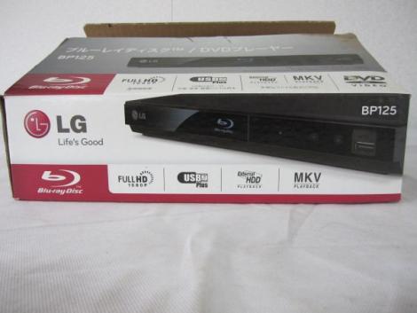 即決★LG ブルーレイ ディスク プレイヤー BD/DVD プレイヤー BP125 再生 2013年製 本体 リモコン 箱 通電確認済 1M576