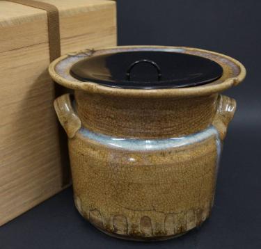 共箱 W701 水指 『萩焼』『梔子 水指』『味舌隆司 造』 萩