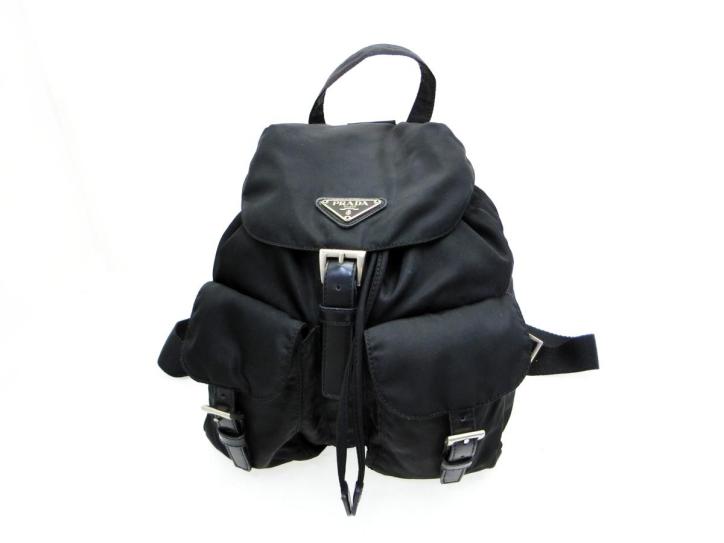 ◇N13013 PRADA プラダ ナイロン レザー リュック バッグ 良品 PRADA