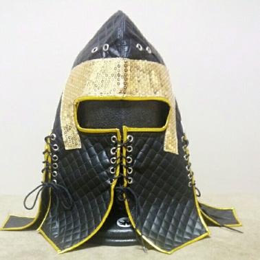 グレート・ムタ頭巾、黒。プロレスマスク。WRESTLE-1公式商品。