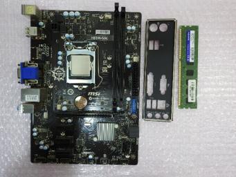 ジャンク】マザーボード H81M-S04，CPU Intel Core i5-4460 3.20GHz