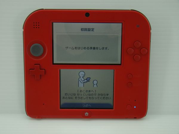 55/E323▽Nintendo 2DS レッド Nintendo - Red w⁄Mario 2DS-Crimson