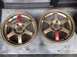 レイズ ボルク TE37 16インチ 7J 42 5*114.3 再塗装品 DC2 EK9 2