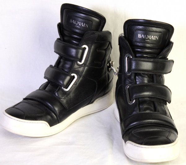 バルマン) レザーハイカットスニーカー 0 BALMAIN（スニーカー）の 