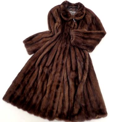 レディース 美品 EMBA エンバ MINK ミンクファー ミンク ロング コート