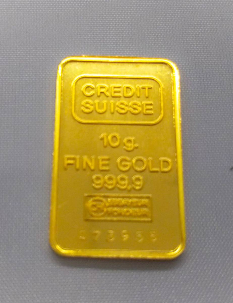E*u様 ​【純度99.9%】CREDIT SUISSE 24K1g インゴット ○純金 999.9 /10g インゴット クレディ スイス○24金 10グラム CREDIT