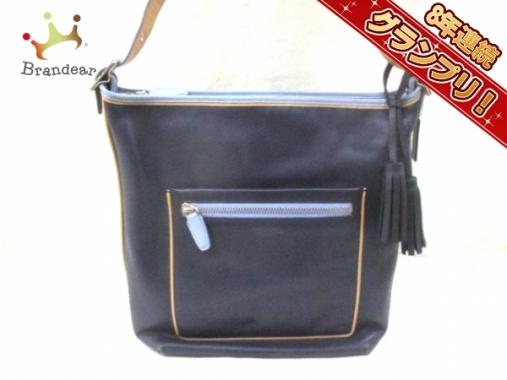 コーチ COACH バッグ ショルダーバッグ レザー ネイビー×ライトブルー 